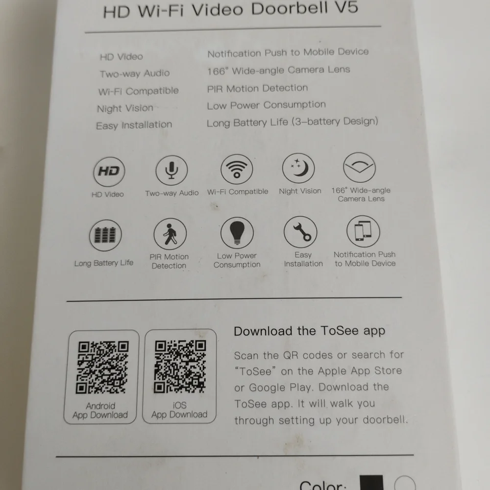 Silver Video Doorbell